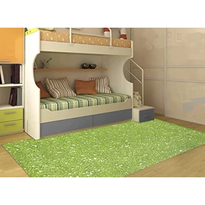 Imagen de Tadi &amp; Imperio1979 Alfombra vinílica Impresa Flores con césped digitalizada para salón, Cocina, Sala de Estar, entradas, Aseo o dormitorios revés PVC Antideslizante