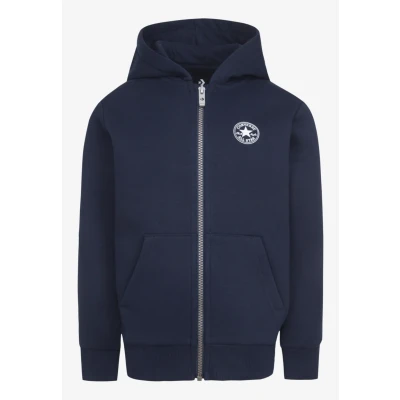 Imagen de Converse Chest Unisex Sudadera con cremallera para niños, Talla: 128/132, Obsidian