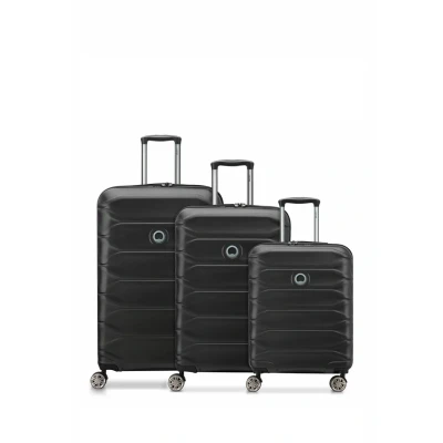 Imagen de Delsey Paris Meteor Rollen 3TEILIG MIT Dehnfalte Juego de maletas, Talla: One Size, Black