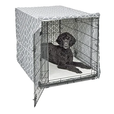 Imagen de New World modelo BCVR 48GYT Funda para jaula de perro con protección textil teflón, todas las jaulas y MidWest Homes for Pets 121,92 cm, diseño en color gris claro