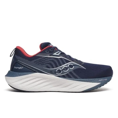 Imagen de Saucony Tenis Triumph 22 para hombre, Azul marino/atardecer, 42.5 EU