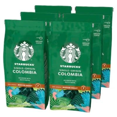 Imagen de STARBUCKS Single Origin Colombia Café Molido de Tostado Medio, 200g (Paquete 6)