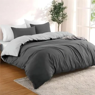 Imagen de Dreamzie Funda Nordica Cama 240x220 cm con 2 Almohada 65x65 Beige/Arena nordicas de 100% Microfibra. Nórdica Certificada sin Productos Químicos