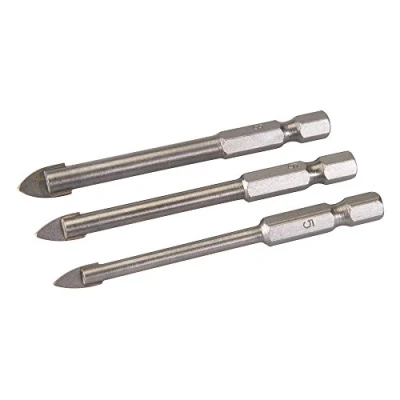 Imagen de Silverline Tools 224760 Juego de brocas hexagonales para vidrio y azulejos, 3 pzas (5, 6 8 mm)