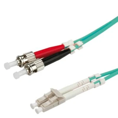 Imagen de Value Fibre Optic Jumper Cable, 50/125µm, Lc/st, Om3, Turquoise 1 M Cables De Fibra Óptica