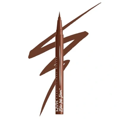 Imagen de NYX Professional Makeup Delineador de ojos Epic Ink Liner, Punta pincel, Resistente al agua, Fórmula vegana, Tono: Graham Cracker