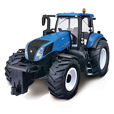 Imagen de Maisto Tech RC Tractor teledirigido 4x4, New Holand, Ruedas Gigantes con Tacos, 2.4 GH.z, 6 direcciones, Todoterreno, Radiocontrol niño, Control Remoto, Coches para niños, +8 años (78029)