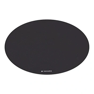 Imagen de Navaris Esterilla de Yoga Redonda Alfombrilla Antideslizante Meditación, Ejercicio, Deporte Colchoneta 120 cm Diámetro