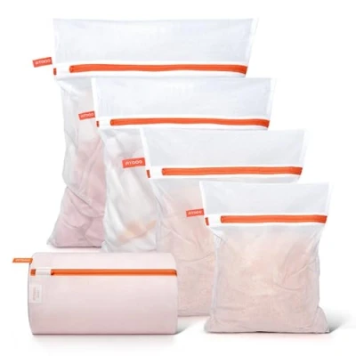 Imagen de ATDDO bolsas de malla para lavadora, juego 5 red reutilizables lavandería, bolsa lavado delicada con cremalleras ropa interior, sujetador, calcetín, lencería