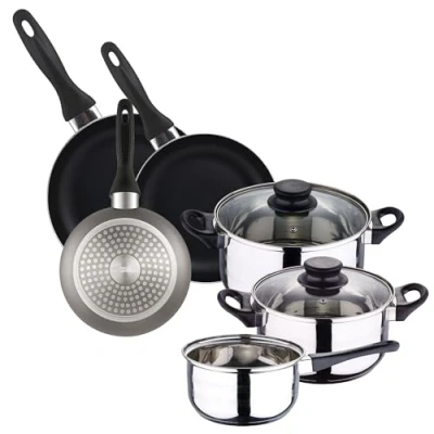 Imagen de Batería de cocina 5pc + set 3 sartenes