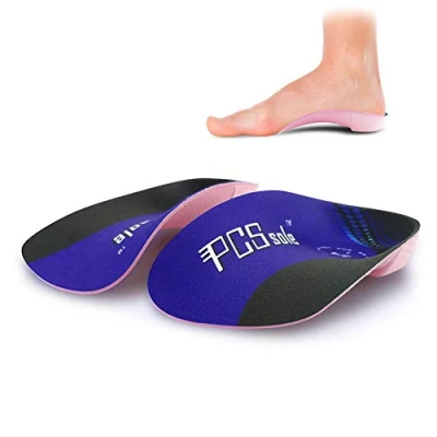 Imagen de PCSsole 3/4 Plantillas de calzado ortopédico Soportes arco alto zapatos para la fascitis plantar,Pie plano, Sobre pronación,Alivio del dolor talón (EU (38 42))
