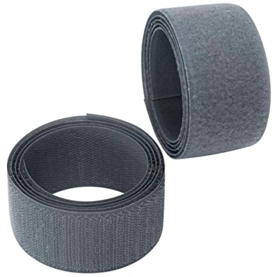 Imagen de AERZETIX C65996 Cinta/rollo de scratch 40mm 1 metro auto agarre organizador/sujetacables tira enganche bolsa prenda correa color: gris piedra en poliamida y poliéster