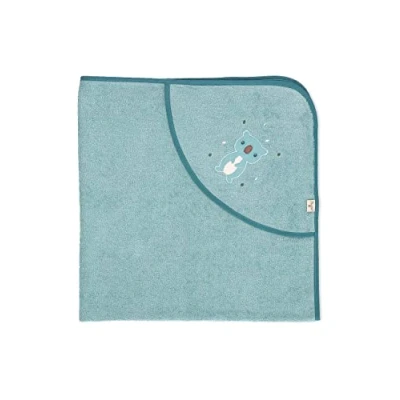 Imagen de Sterntaler Gots Kalla Toalla de baño Unisex para bebé, Poncho con Capucha, Infantil, diseño koalamo, ecológico, Azul Jaspeado