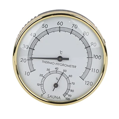 Imagen de Smandy 2 en 1 Termómetro de Sala Sauna Higrómetro Metal Dial Medidor Humedad Temperatura Interior Herramienta medición
