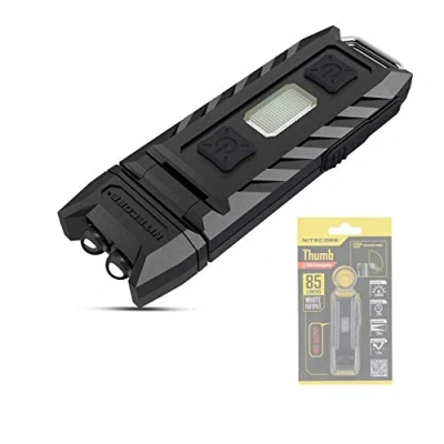 Imagen de Nitecore Thumb Linterna Llavero LED Recargable 85 Lumenes con Luz Roja Cabeza Ajustable solo 25 grammos