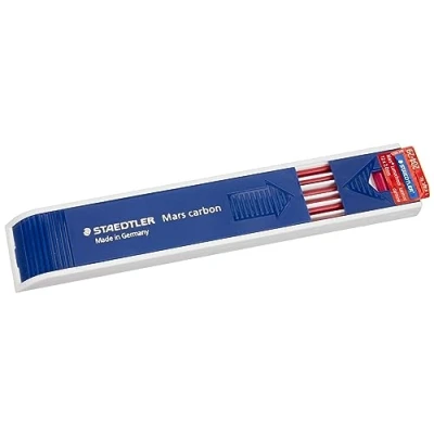 Imagen de Staedtler Mars Carbon 204 29. minas de recarga para portaminas. Caja con 12 color carmín y graduación HB.