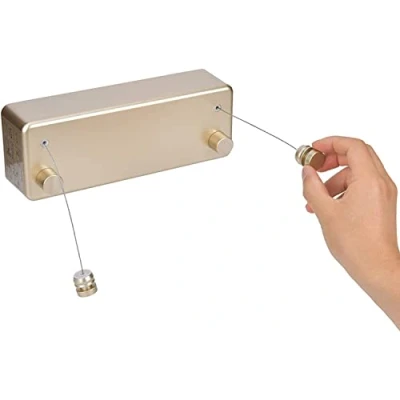 Imagen de Buachois Tendedero Retractable,Cuerda Retráctil para Tender Ajustable de 4m/13.1ft Acero Inoxidable,Tendedero Pared con Dos Cuerdas Interior y Exterior,Tendedero Invisible Secado Doble
