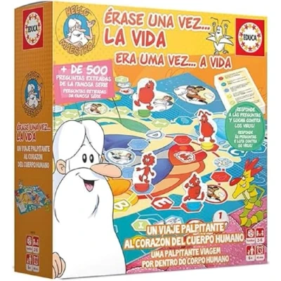 Imagen de Educa Érase una Vez La Vida, Juego de Mesa Familiar Educativo con más 500 Preguntas y respuestas sobre el Cuerpo Humano 5 Temas, A Partir 6 años (18510)
