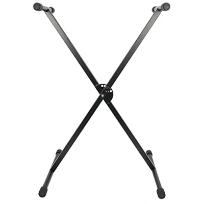 Imagen de Axus Soporte de tijera simple portátil para teclado con altura ajustable, completamente plegable, Negro