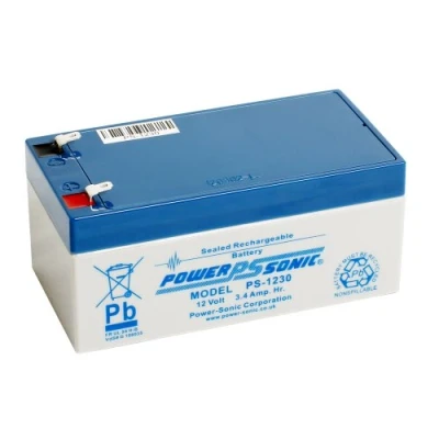 Imagen de Power Sonic PS1230 Batería AGM (12 V, 3,4 Ah, para alarma y timbre)