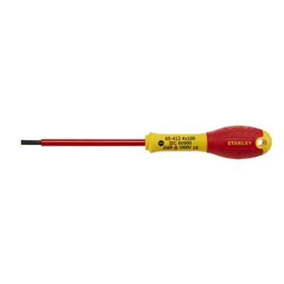 Imagen de STANLEY 1 65 412 Destornillador aislado vde 1000v FatMax plana 4 x 100 mm