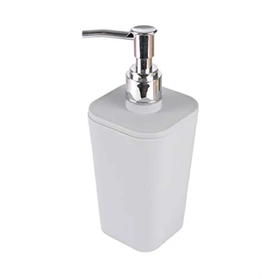 Imagen de Douceur d&#039;Intérieur Dispensador Jabón 7.3X7.3X18 Plástico Liso Soft Touch Vitamina Gris Claro