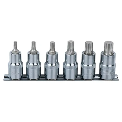 Imagen de KS Tools 918.0645 1/4&quot; Juego de llaves vaso con punta XZN, CHROMEplus, 6 pzs