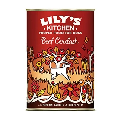 Imagen de Lily&#039;s Kitchen Natural Adult Dog Food Wet Tins Beef Goulash Complete Meal Recipe (6 x 400g)