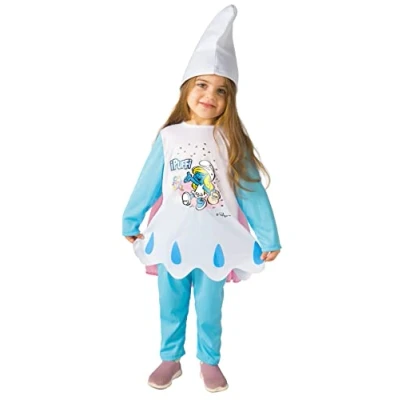 Imagen de Ciao Pitufina disfraz baby original Pitufos (Talla 2 3 años) con capa