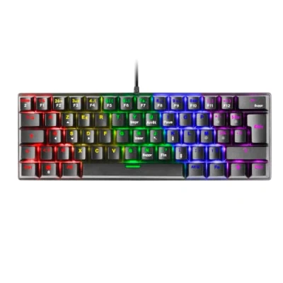 Imagen de Mars Gaming MK60 Negro, Teclado Mecánico FRGB, Antighosting, Switch Marrón, Idioma Francés