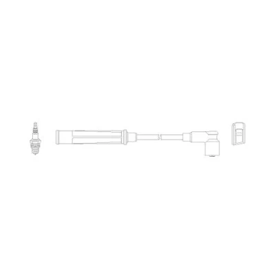 Imagen de HITACHI 134467 Juego de Cables Encendido FIAT: Punto II Hatchback, Panda I LANCIA: Y