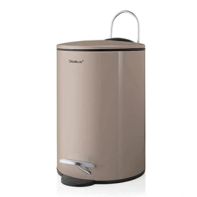 Imagen de blomus Treteimer 68890 Cubo de Basura con Pedal, Metal, marrón Topo, 3 L