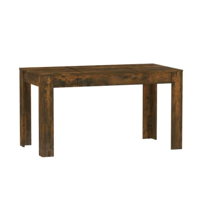 Imagen de vidaXL Mesa de comedor roble ahumado 140 x 74,5 76 cm madera multicapa