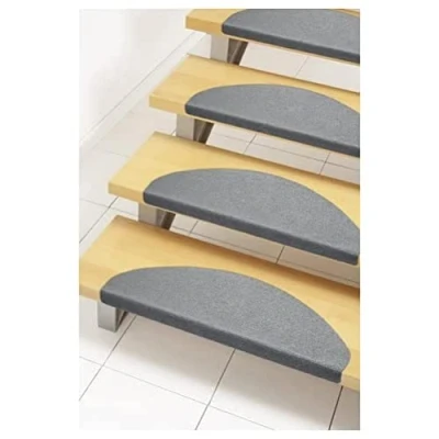Imagen de andiamo Juego Alfombrillas Protectoras para escaleras Autoadhesivas y de fácil Cuidado, Color Gris, 21 (15 Unidades), 23 x 65 cm