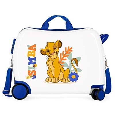 Imagen de Disney El Rey Leon Maleta Infantil Blanco 50x39x20 cms Rígida ABS Cierre de combinación lateral 34L 1,8 kgs 4 Ruedas
