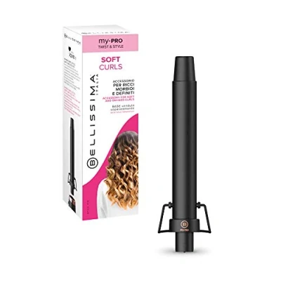 Imagen de Bellissima Imetec My Pro GT22 110, Accesorio Rizador Soft Curls para la base moldeadora de pelo Twist &amp; Style, cilindro 25mm, con revestimiento cerámica, temperatura 185ºC