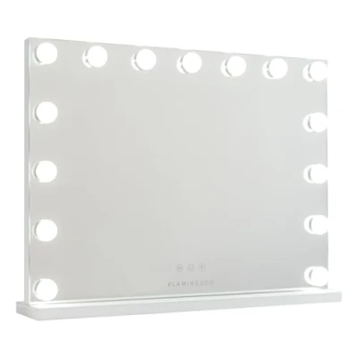 Imagen de Flamingueo Espejo Maquillaje con Luz Tocador 15 Bombillas Led, de 3 Modos, Vanity Mirror, Led