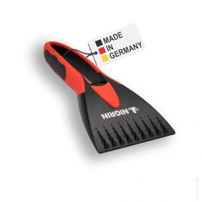 Imagen de Nigrin Rascador de Hielo para Coche, Invierno, Mango ergonómico Suave, Dientes Romper el Hielo, Color Negro y Rojo, 1 Unidad