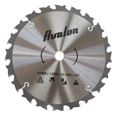 Imagen de Avalon Disco de 20 Dientes Antirrebote para Desbrozadora, Cuchilla Especial Tallos Leñosos 255 x 1,6 mm, Longitud del Diente widia 6 mm