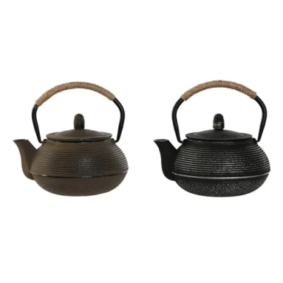 Imagen de Home ESPRIT Tetera Marrón Negro Acero Inoxidable Hierro 600 ml (2 Unidades)
