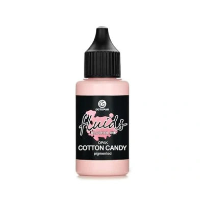 Imagen de Octopus Fluids alcohol Ink OPAK COTTON CANDY, Tinta al para Fluid Art y Resin Art, rosa