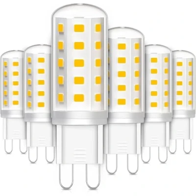 Imagen de LEDYA Bombilla Led G9 3W, 2700K 380LM, Equivalente a una Halógena de 30W 40W, Sin Parpadeo, Ángulo Luz 360, No Regulable, Pack 6 (Blanco Cálido)