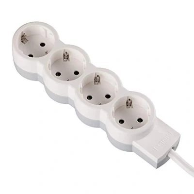 Imagen de Legrand, Regleta enchufes con 4 tomas, , cable 5m, color blanco