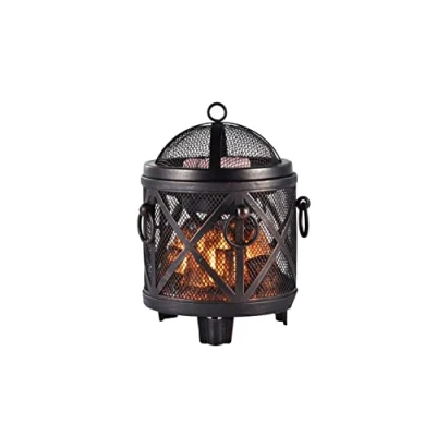 Imagen de Makimoo quemadores eléctricos de hierro fundido cera, quemador aceite, calentador lámpara aceite luz nocturna para la decoración del hogar (Chimenea Negro)