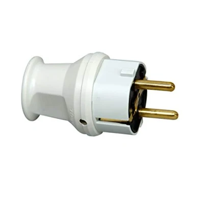 Imagen de Kopp 179704006 Enchufe de Seguridad con Protección contra Dobladuras, Pequeño, Gris
