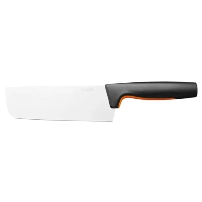 Imagen de Fiskars Cuchillo para pelar Nakiri, Functional Form, Longitud total: 28 cm, Acero inoxidable japonés/plástico, 1057537