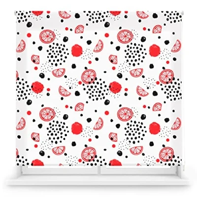 Imagen de Blindecor Digital Cocina Estor Enrollable Translúcido con Estampado Impresión Modelo Pomelo 170 x 180 cm (Ancho por Alto) Tamaño de la Tela 167 175 Estores para Ventanas