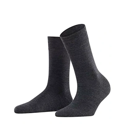 Imagen de FALKE Sensitive Berlin W SO lana algodón con cinturilla de confort 1 par, Calcetines Mujer, Gris (Anthracite Melange 3085) nuevo ecológico, 35 38