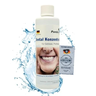 Imagen de Limpiador ultrasónico concentrado dental, eliminación de revestimientos y decoloración, para dentaduras, prótesis, dentaduras aparatos ortopédicos (250 ml)