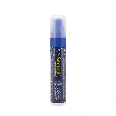 Imagen de SECURIT Rotulador de Tiza Líquida Impermeable Para Superficies No Porosas (Pizarra, Vidrio, Metal, Espejo, etc.) Punta Grande 7 15 mm Azul